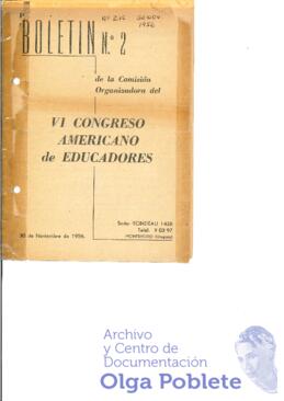 Boletín Nº2  VI Congreso Americano de Educadores