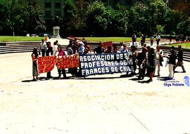 Protesta de docentes de francés