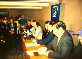 Conferencia de prensa de dirigentes nacionales